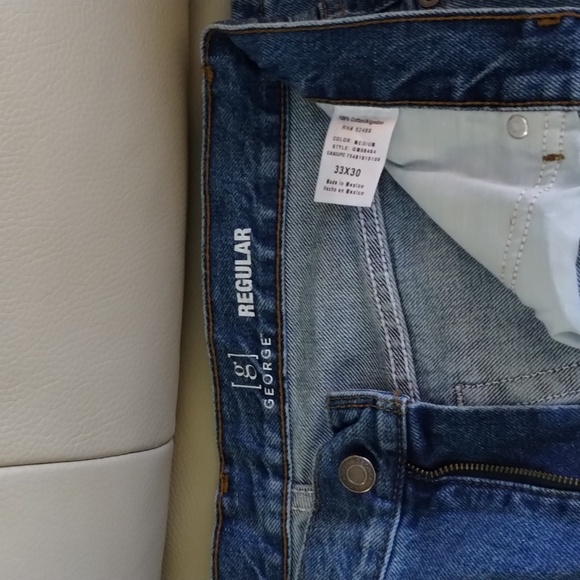 George Regular 33x30 Blue Jeans - Picture 3 of 4